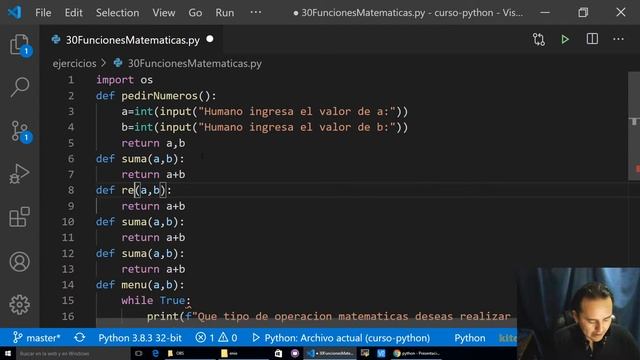 PYTHON Ejercicio 30.- Menú con funciones matemáticas [61]???? смотреть онлайн