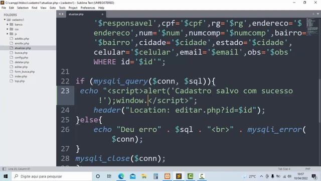 Aula 13 Cadastro de Cliente PHP смотреть онлайн