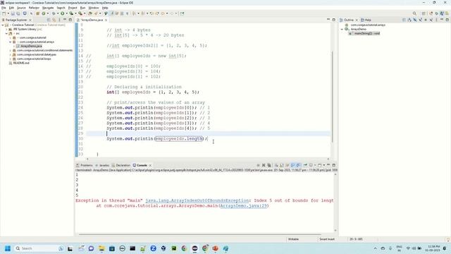 15. Java Arrays - How to access or print an Array (Part 2) смотреть онлайн
