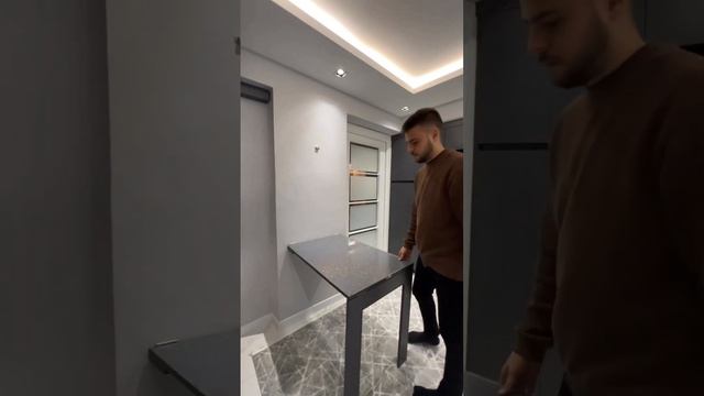 Откидной стол на кухню! #дизайн #интерьер #мебель #лайфхаки смотреть онлайн