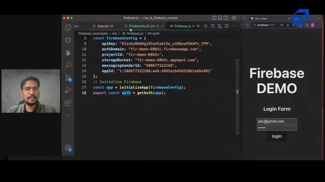 React Complete Tutorial 2023 | Part #8 - Firebase in React JS | Firebase Project | @SCALER смотреть онлайн