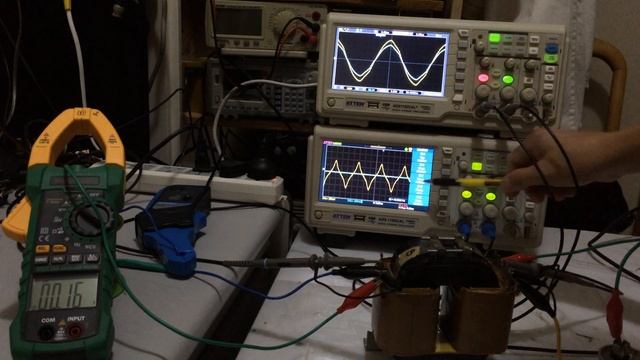 Балансировка тока холостого хода трансформатора. Balancing of No-load current for 50Hz transformer смотреть онлайн