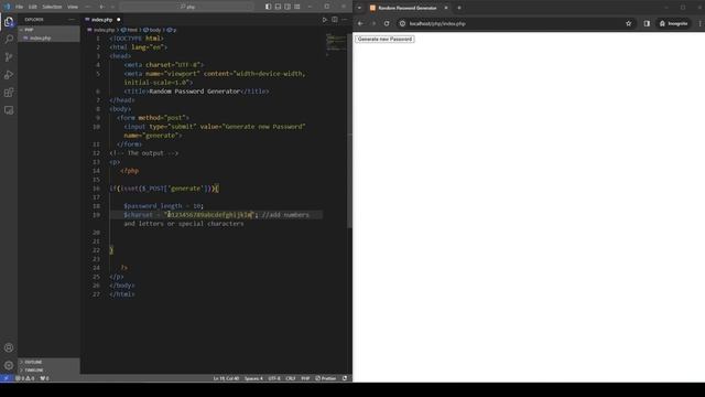 PHP Random Password Generator смотреть онлайн
