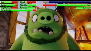 The Angry Birds Movie (2016) Final Battle with healthbars 3/4 (REMAKE)