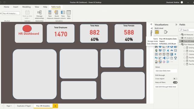 Power BI Dashboard #How to make step by step HR dashboard ! смотреть онлайн