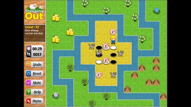 Sheeping Out - Level 013 One Sheep Corner Pocket Walkthrough смотреть онлайн