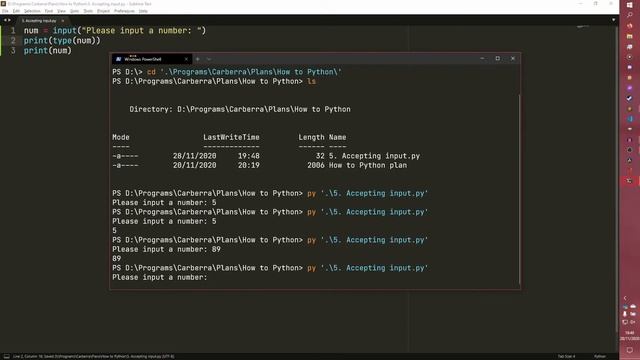 Accepting input - How to Python - Basics 5 смотреть онлайн