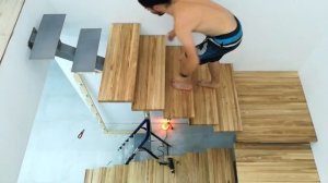 УСТАНОВКА ДЕРЕВЯННЫХ СТУПЕНЕЙ На Металлическую Лестницу | TimeLapse | 4K