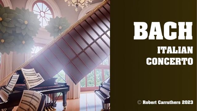 BACH The Italian Concerto BWV 971 performed as a piano duet. смотреть онлайн