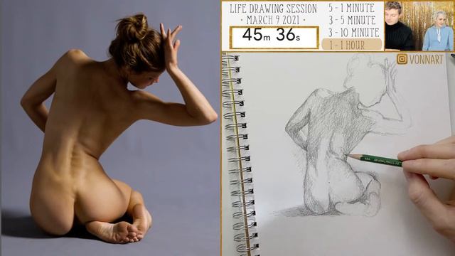 Life Drawing Session (NON-Clothed) 3.10.21 смотреть онлайн