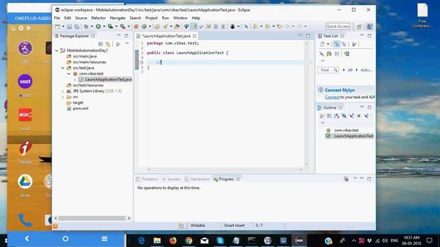 Appium Tutorial 06 - First Program - Part 1 смотреть онлайн