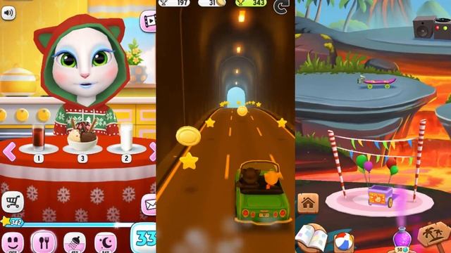 ИГРА Говорящий Том Кот Анджела Собака Хенк Встреча Говорящих Друзей. Мультик про котиков Часть 49 смотреть онлайн