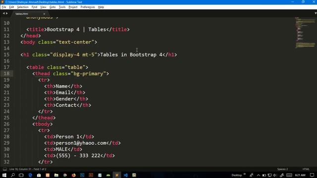 09. Tables in Bootstrap 4 смотреть онлайн