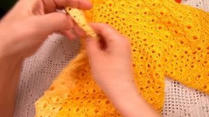 Кофточка из 2 ШЕСТИУГОЛЬНИКОВ , а может и КАРДИГАН,  вязание КРЮЧКОМ ,crochet blouse ( В 334)