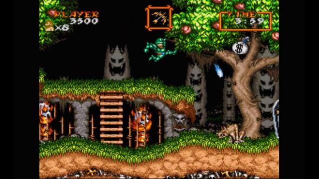 Super Nintendo (Snes) 16-bit Chou Makai Mura Stage 1 A dead place - Мертвое месть