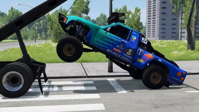 Автомобили против огромных лежачих полицейских #9 – BeamNG Drive