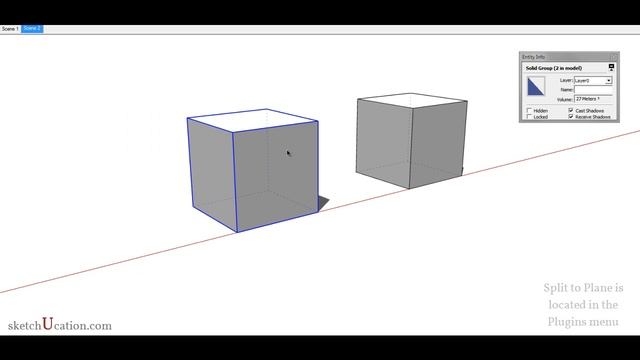 SketchUp Plugin | Cut & Split to Plane смотреть онлайн