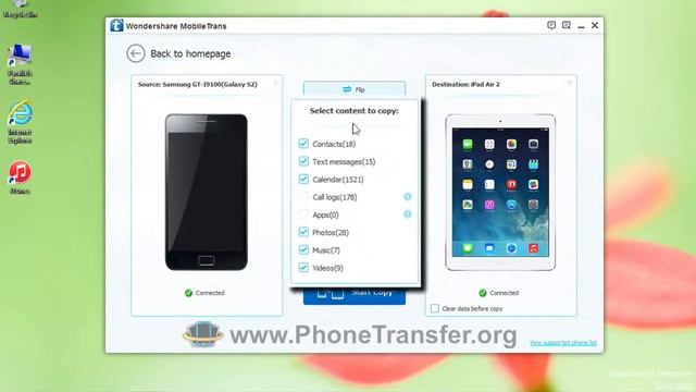 How to Sync All Data, Contacts, Photos, Music, SMS from Samsung Phone to iPad Air 2 смотреть онлайн