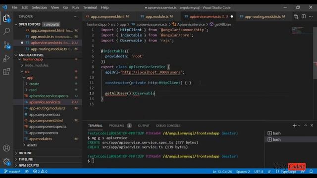 Angular Project with Frontend and Backend, Build Real-time Application in Angular With Testycodeiz смотреть онлайн
