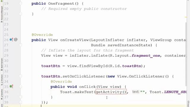 21. Android Tutorial: part 2: Fragment - a button click action in fragment смотреть онлайн