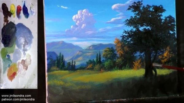 Acrylic Landscape Painting TUTORIAL / Big Old Tree / JMLisondra