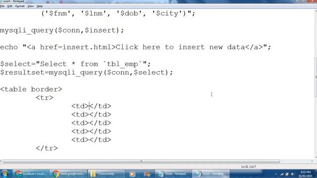 PHP MySQL connectivity | How to fetch the record from table to webpage/browser | SELECT | Part 2 смотреть онлайн