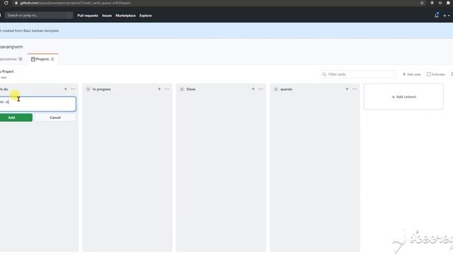 Project management with Basic Kanban board on GitHub. смотреть онлайн