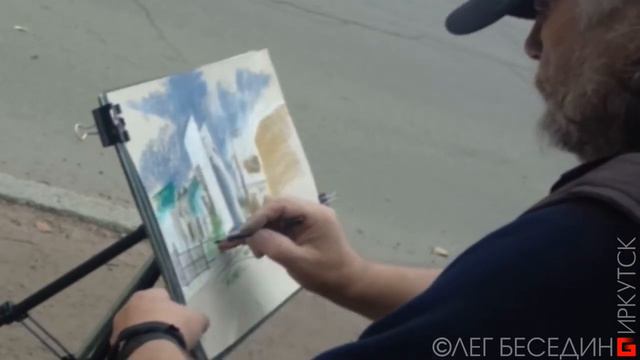 Городской пленэр Пастель Рисунок Urbansketch Drawing © Беседин ***Donate-Art© Беседин Олег, Иркутск