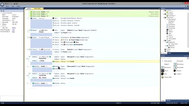 Construct 2, урок 5 - Семейства объектов и тайловые карты смотреть онлайн