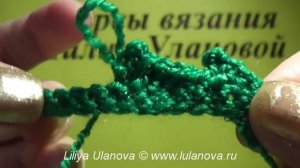 Как связать лист ромашки - How to crochet leaf chamomile