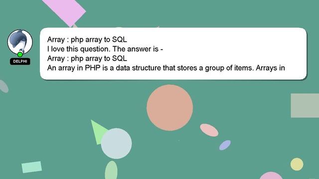 Array : php array to SQL смотреть онлайн