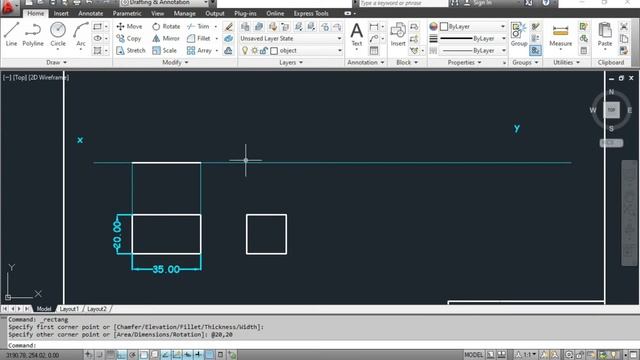 Projection of plane using autocad | Rectangular lamina problem | Autocad projection of plan, AutoCa смотреть онлайн