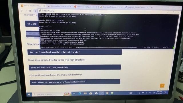 OwnCloud Server Install on Ubuntu 22.04.3 LTS & OwnCloud Client смотреть онлайн