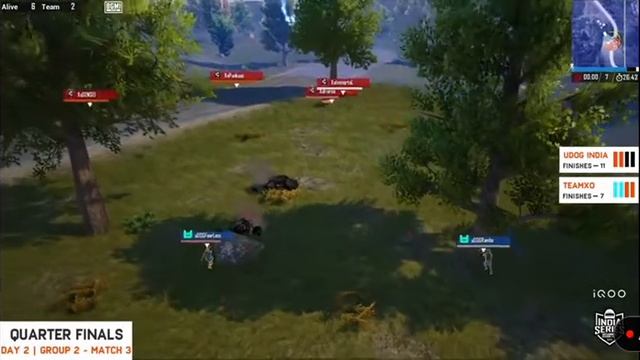 team under dog India vs team XO| 2 vs 4 | last Circle fight | bgis day 2 quarter finals |XO vs UDOG смотреть онлайн