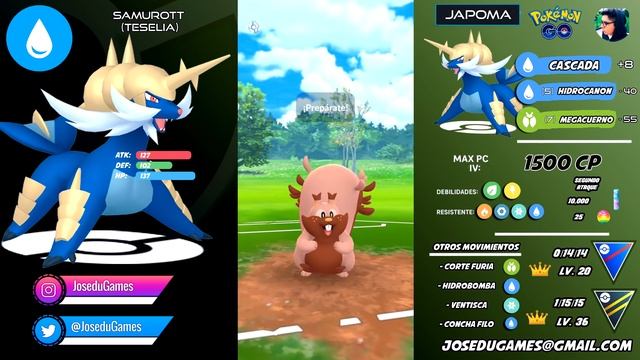 ¡SAMUROTT LEGACY EN LIGA SUPER 1500 con HIDROCAÑON y CONCHA FILO! - POKÉMON GO PVP смотреть онлайн