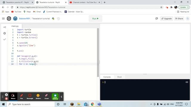 How to make a Tesslation in python turtle. Part 1 смотреть онлайн