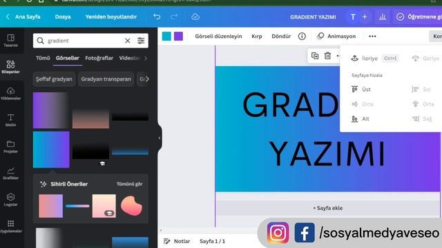 Canva Kullanarak Gradient Yazı Nasıl Yazılır? #sosyalmedya