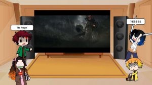 Demon Slayer react to Dark Souls III Cinematic Trailer | Gacha reacts