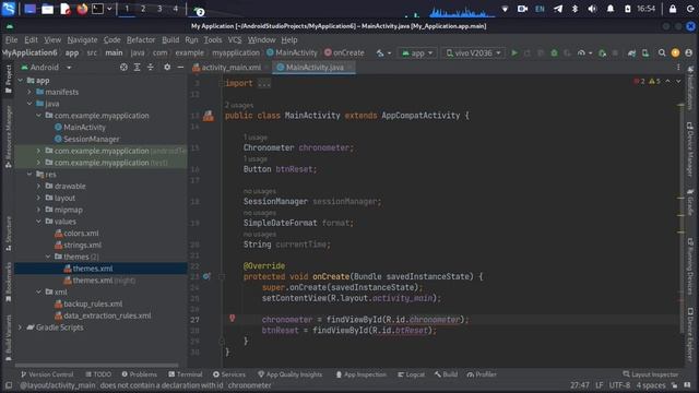 Chronometer in Android Studio with Java смотреть онлайн