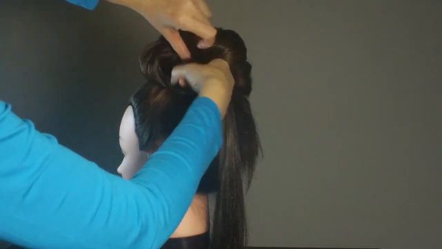 Вечерняя прическа для средних волос. Prom updo for medium long hair смотреть онлайн