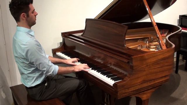 Jonathan Anderson demonstrating the Koa Steinway grand piano смотреть онлайн