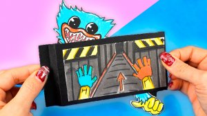 Как сделать фокус с ХАГГИ ВАГГИ из игры Poppy playtime из бумаги Лайфхаки для школы на Поделки Самод