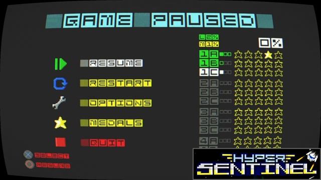 Hyper Sentinel gameplay on PS4 - trying the ZX Spectrum graphics смотреть онлайн