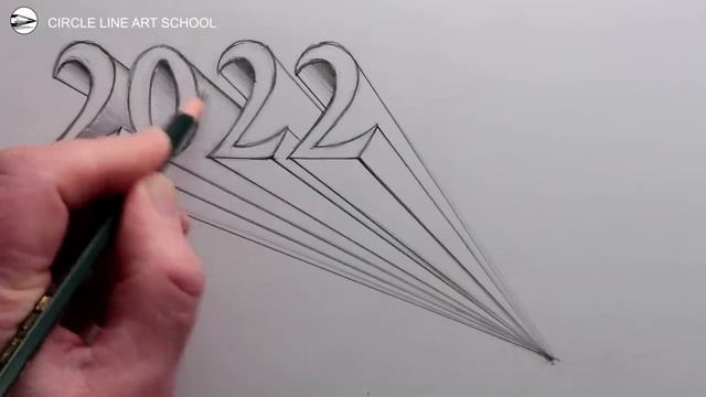 How to Draw 2022 Numbers 3D Trick Art on Line Paper смотреть онлайн