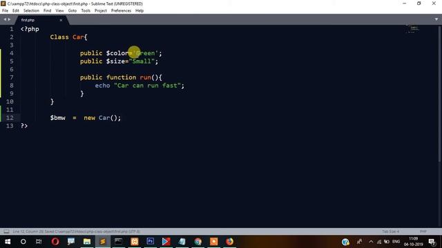 Part 3. PHP Class Object Tutorial in Hindi with examples смотреть онлайн