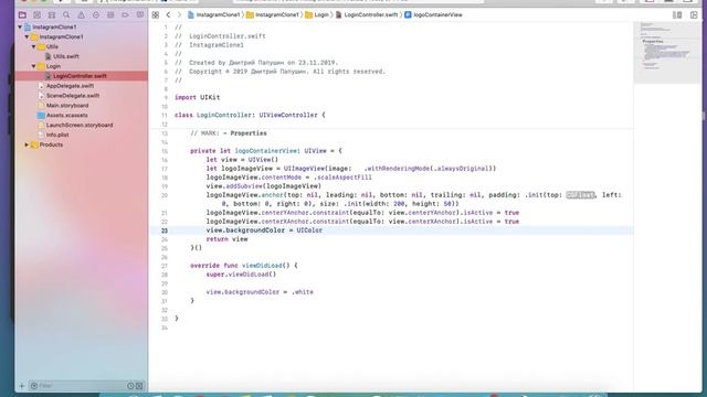 Как создать приложение похожее на Instagram part 1 / Swift 5 / Xcode 11 смотреть онлайн