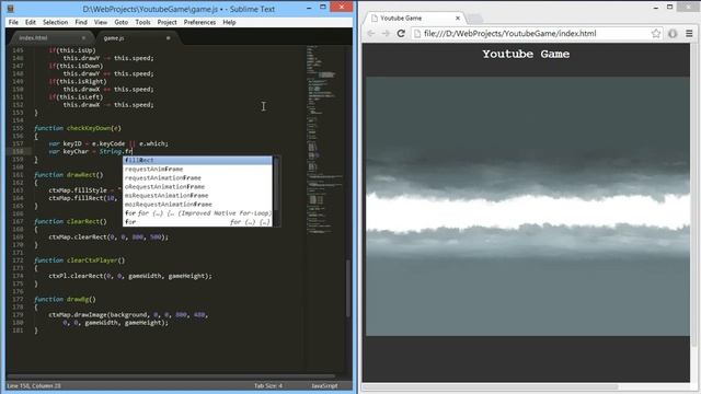 Как создать игру на HTML5 - 11 - Контроль Над Игроком смотреть онлайн