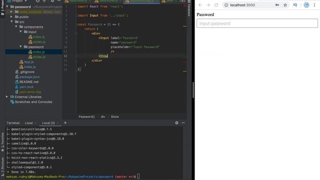 REACT STYLED COMPONENTS TUTORIAL. How to create password input component with Styled Components? смотреть онлайн