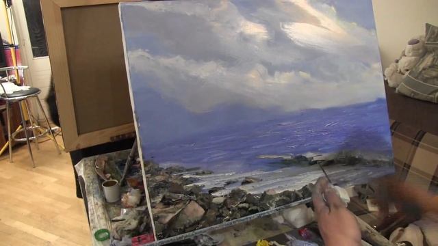 Мастер-класс по живописи маслом №39 - Морской пейзаж. Как рисовать. Урок рисования Игорь Сахаров смотреть онлайн