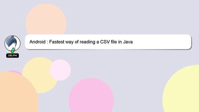 Android : Fastest way of reading a CSV file in Java смотреть онлайн